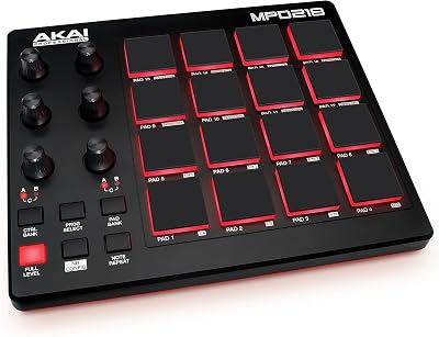 Akai MPD218 USB MIDI Pad Controller with MPC Pads 3 Banks 18 Knobs