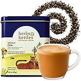 Herbs & Kettles Masala Chai | Authentic Indian Chai Tea with Assam Black Tea, Ginger, Cardamom, Cinnamon, Cloves & Black Pepper | Loose Leaf | Makes 16-20 Servings | Premium Gourmet Tea Gift