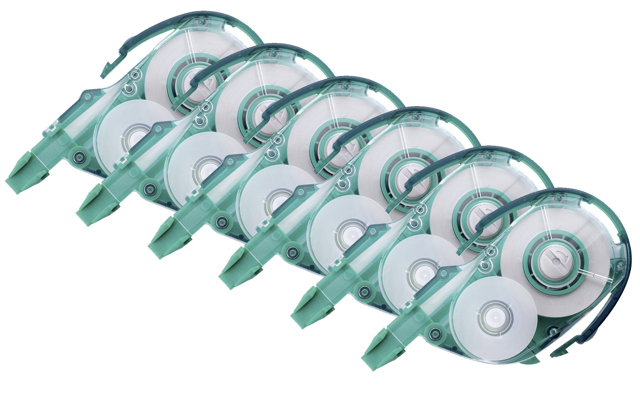 Tombow Mono YRE4 Refill Cartridge for Mono YXE Correction Roller, Pack of 6, Extra-Long 4.2mm x 16m Tape, refillable, sideway Correction [CT-YRE4-6P]