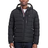 Tommy Hilfiger Men's Midweight Sherpa Lined Hooded Water Resistant Puffer Jacket