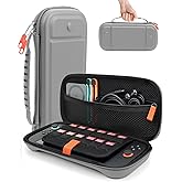 TRANSNOVO Switch 2 Carrying Case for Nintendo Switch 2 (2025) – Protective Hard Shell Travel Case with 12 Game Card Slots, Shockproof Storage Bag for Switch 2 Accessories, Soft Plush Lining, Gray
