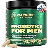 Probiotics for Men with Prebiotics - Men Probiotic Supplement for Digestive Health, Gut Health, Immune Health, Bloating and Prostate Care - Strains Shelf Stable, Gluten & Soy Free 60 capsules.