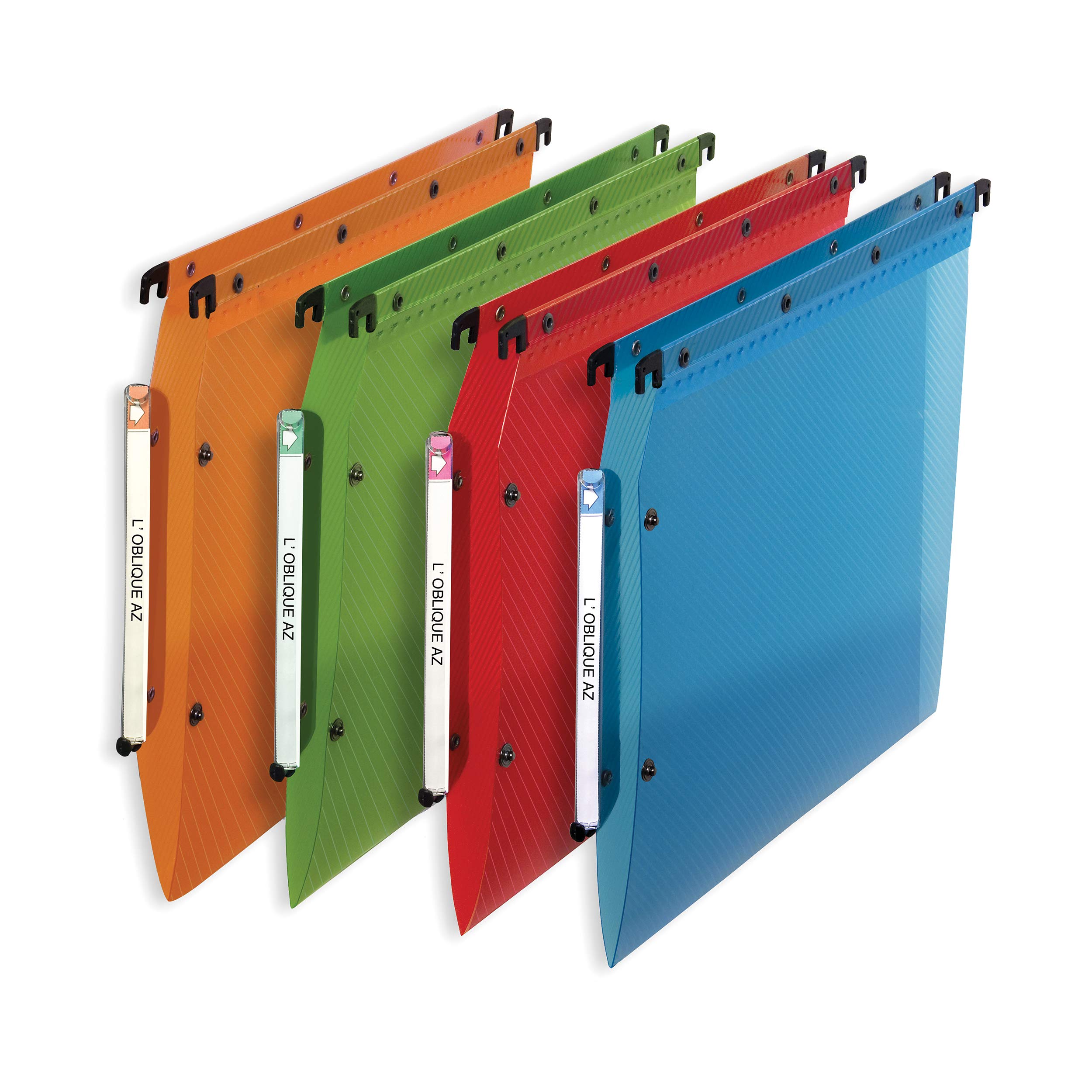 L'Oblique AZ Suspension Files Assorted Colours