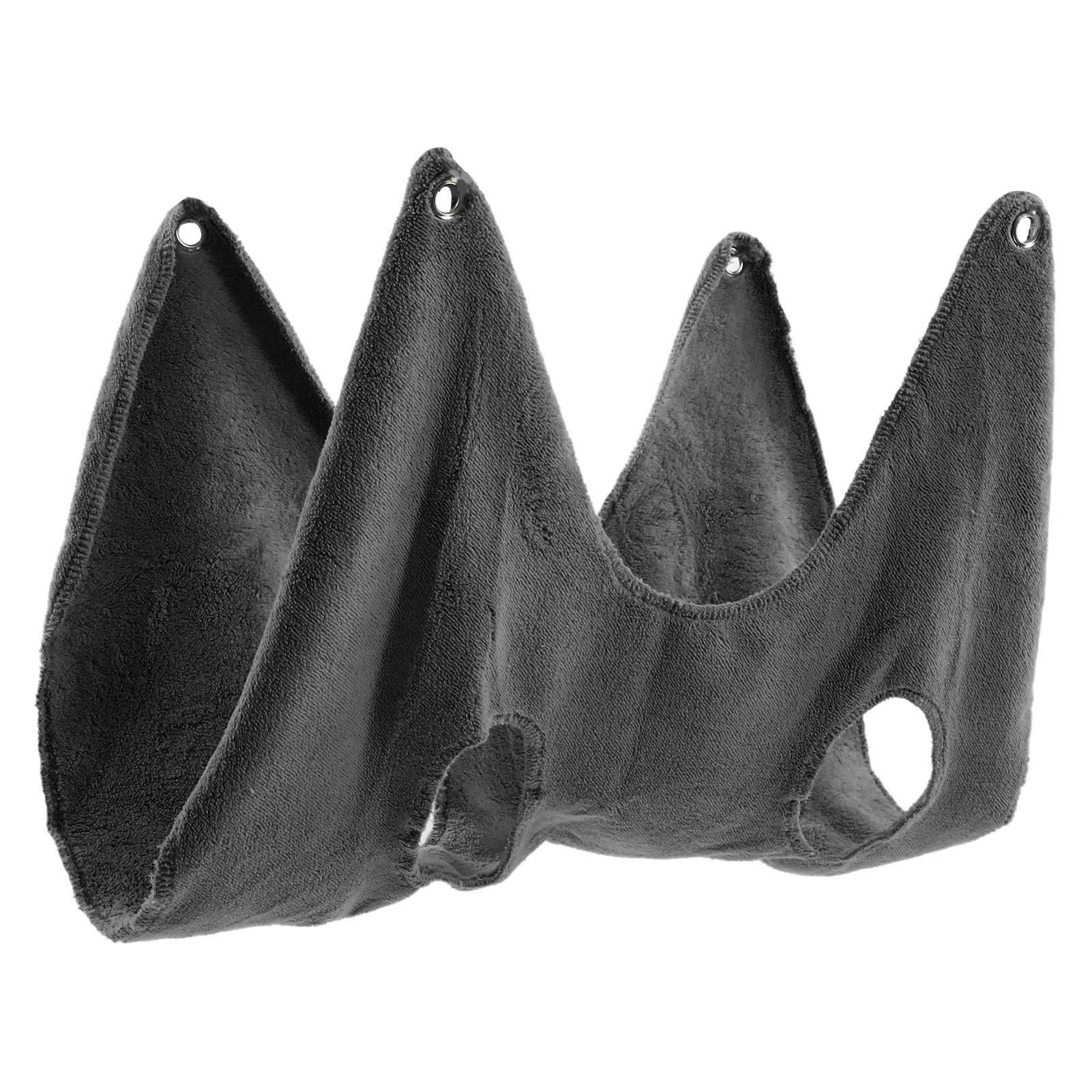 Dog Hammock For Grooming, Multifunctional Dog Grooming Bag Double Layer Flannel Grooming Harness with 4 Hooks for Nails Cutting Cleaning Trimming Grooming(Grey, L)