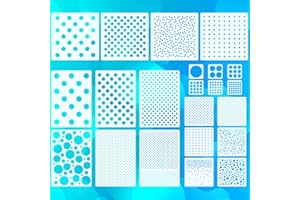 22 Pcs Dot Stencils Set Reusable Polka Dot Templates Mixed Size Round Circle Stencils for Painting on Wall Wood Pillow Furnit