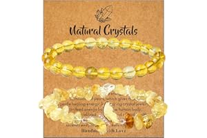 DUQGUHO 2Pcs Butterfly Bracelets for Women Healing Crystals Bracelets for Women Natural Gemstone Bead Bracelet Cute Butterfly Charm Bracelet Stretch 8mm Crystal Jewelry Gifts for Women