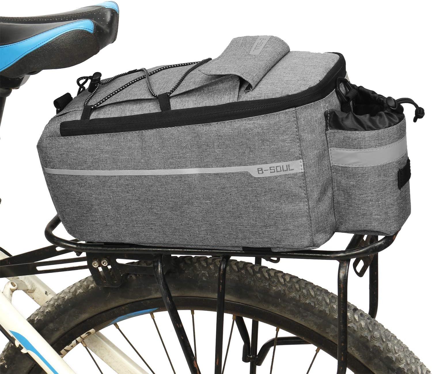 Cycling Bike Rear Rack Bag Insulated Trunk Cooler Bag for Warm or Cold Items,MTB Bike Storage Luggage Pannier Bag