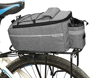 Cycling Bike Rear Rack Bag Insulated Trunk Cooler Bag for Warm or Cold Items,MTB Bike Storage Luggage Pannier Bag