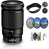Nikon NIKKOR Z 28-400mm f/4-8 VR Mirrorless Lens + Cleaning Kit + 3 Piece Filter Kit + Lens Cap