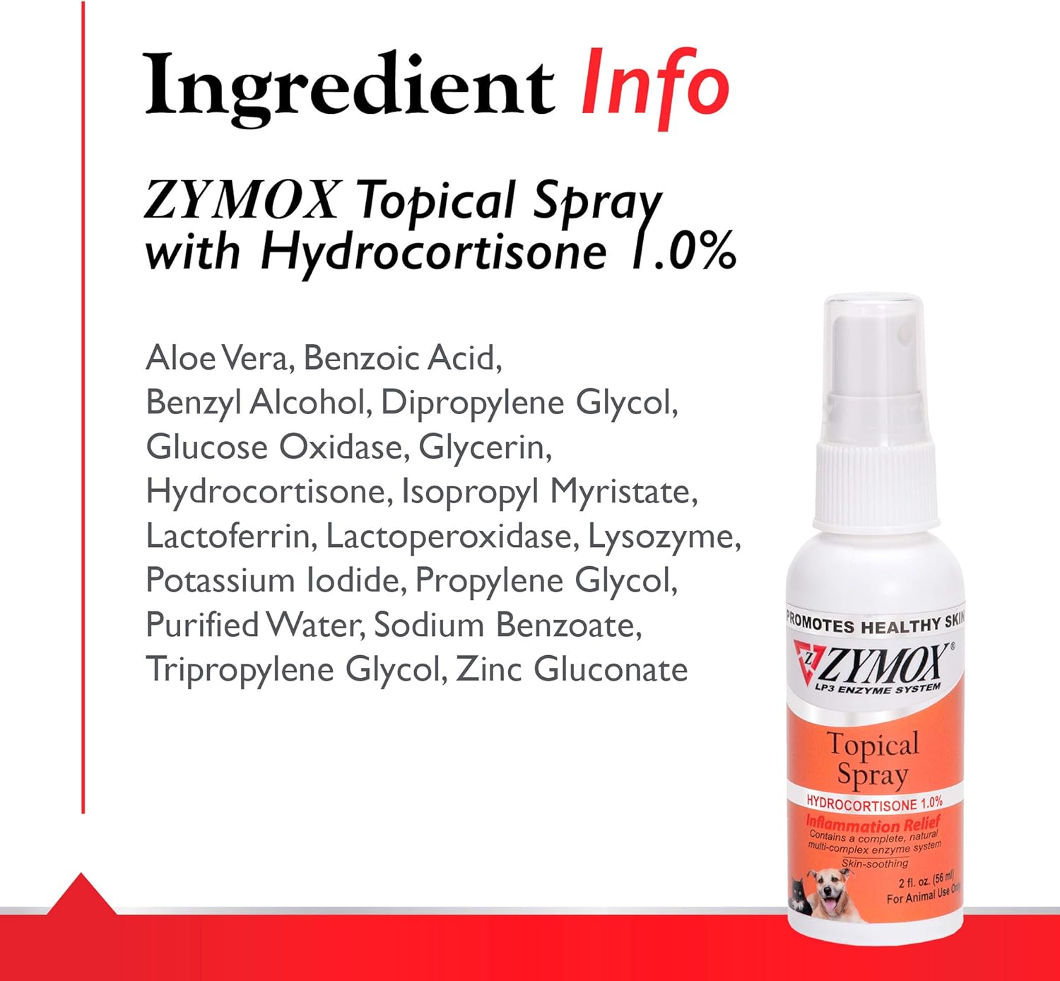 Zymox Topical Spray with Hydrocortisone 1.0% - 2 fl oz: Health & Personal Care