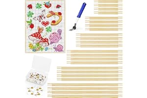 BALLMENT 24 Pcs 6 Sizes Stretcher Bars Kit with 100 Tacks & Tool, Build Frames to 16x20, for Needlepoint, Canvas, Embroidery, Cross Stitch, Tapestry