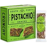 South 40 Snacks Pistachio Crunchy Nut Bar, 40g, Pack of 12 | Just 4 ingredients with a touch of honey; crunchy natural protein snack, individually wrapped