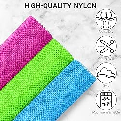 Metene 3 Pieces African Exfoliating Net, Colorful
