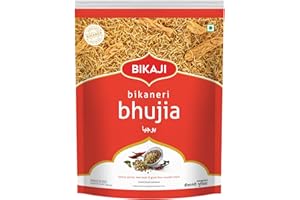 Bikaji Bikaneri Bhujia 1kg (35.27oz) | Authentic Indian Savory Snack | Spicy Dew Bean & Gram Flour Sev Noodles | Traditional Bikaner Recipe | Crunchy Tea-Time Namkeen | Made in India | Vegetarian Snack
