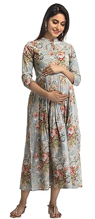 ANAYNA Womens Cotton Maternity Dress