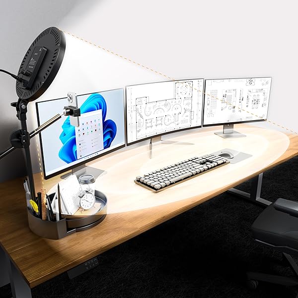 SELFIE LIGHT KIT FOR DESK AND LAPTOP,55W DIMMABLE...