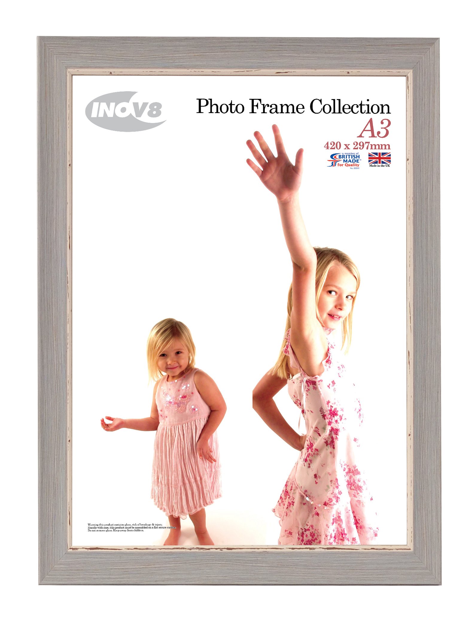 Inov8 Framing Photo Frame Wash Sml Blue A3 1PK