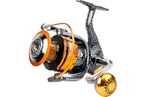 Burning Shark Fishing Reels- 12+1 BB, Light and Smooth Spinning Reels, Powerful Carbon Fiber Drag, Saltwater and Freshwater Fishing