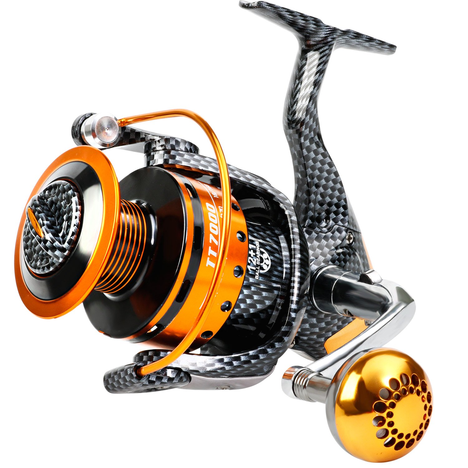Photo 1 of Burning Shark Fishing Reels- 12+1 BB, Light and Smooth Spinning Reels, Powerful Carbon Fiber Drag, Saltwater and Freshwater Fishing-TT5000