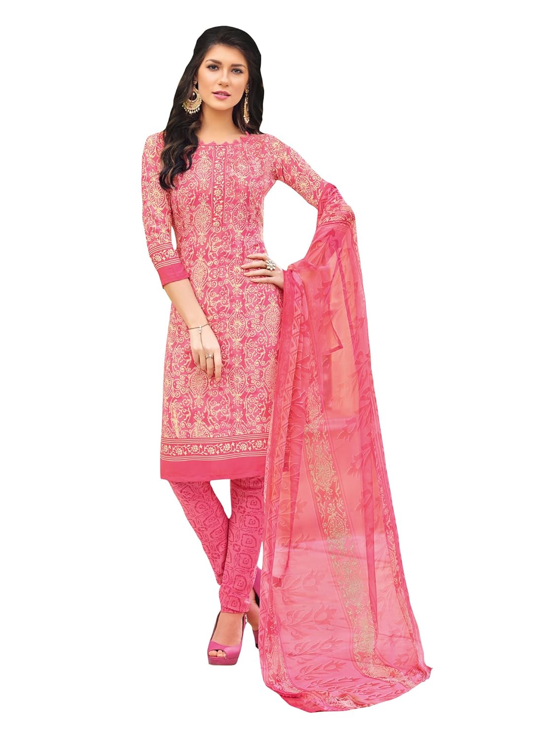 applecreation women's american crepe dress materials (pink_35swtk1381_free size)