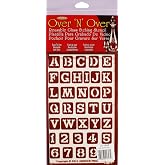 Armour Products Over N Over Glass Etching Stencil, 5-Inch by 8-Inch, Western Font