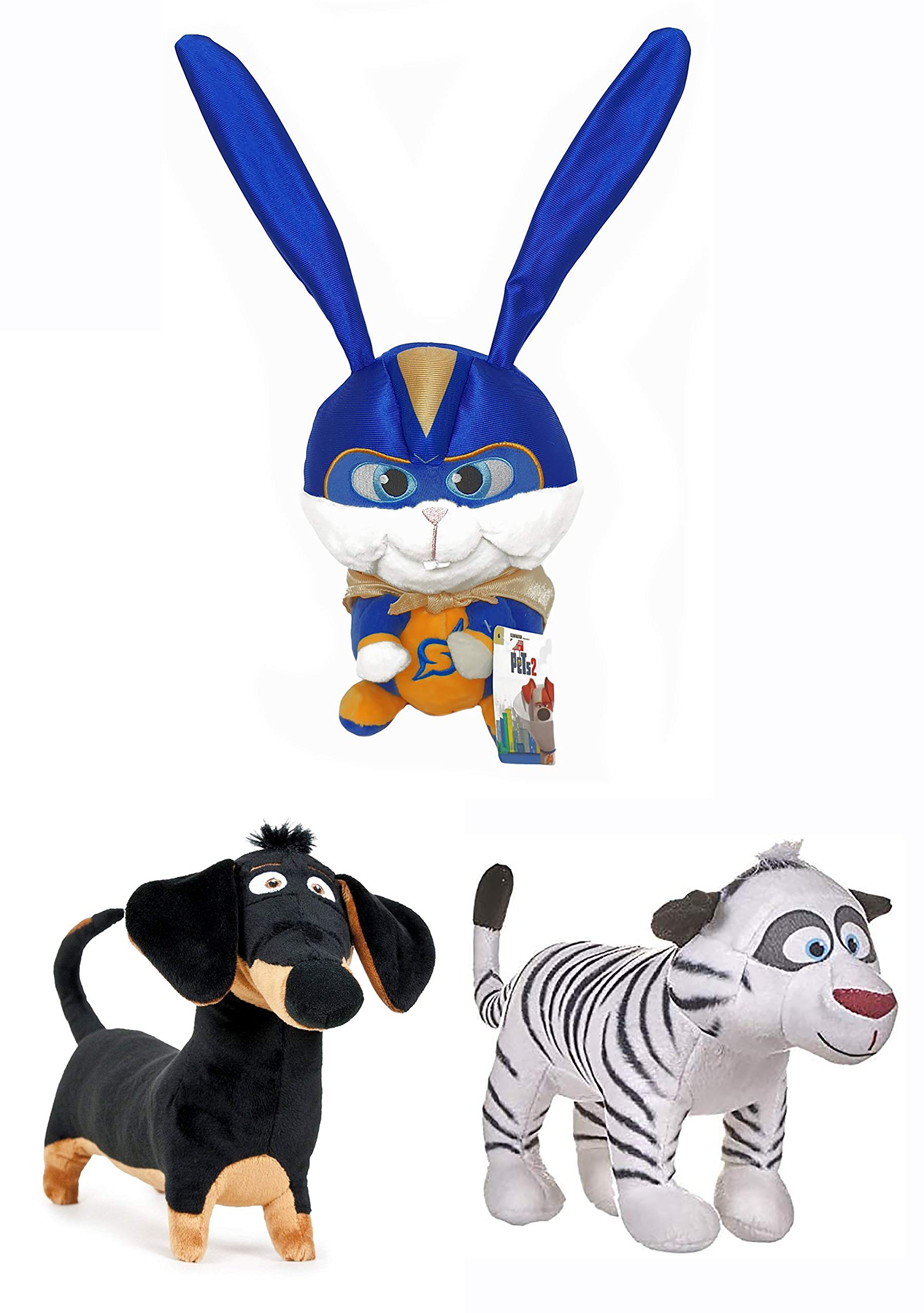 Secret Life Of Pets 2-25cm 10" - Super Snowball, Buddy & Hu - Super Soft Gift Quality Plush - S4