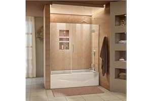 DreamLine Unidoor-X 58-58 1/2 in. W x 58 in. H Frameless Hinged Tub Door in Brushed Nickel, D58580-04