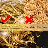 Lanjue Glitter Shredded Tissue Paper 100g Golden Raffia Gift Filler view 2