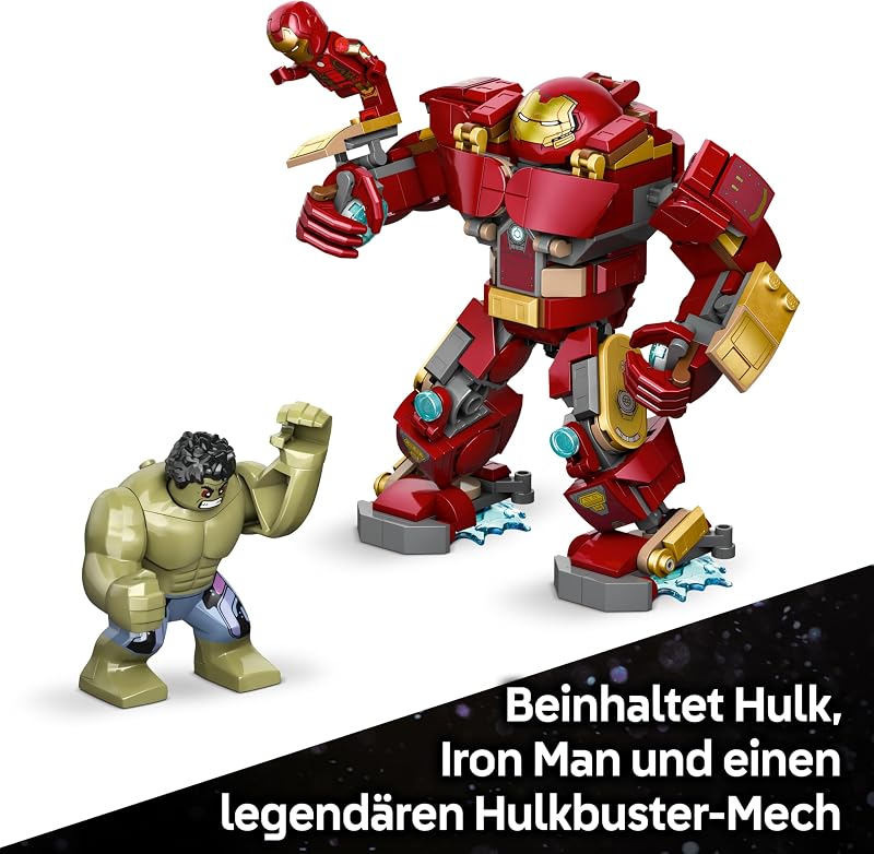 | Marvel Duell der Giganten: Hulkbuster vs. Hulk - Superhelden Spielzeug mit Actionfigur und 2 Minifiguren, darunter Iron Man - Avengers Geschenk für Jungen ab 9 Jahren, Mädchen und Fans - 76343 — Foto 6 von 8