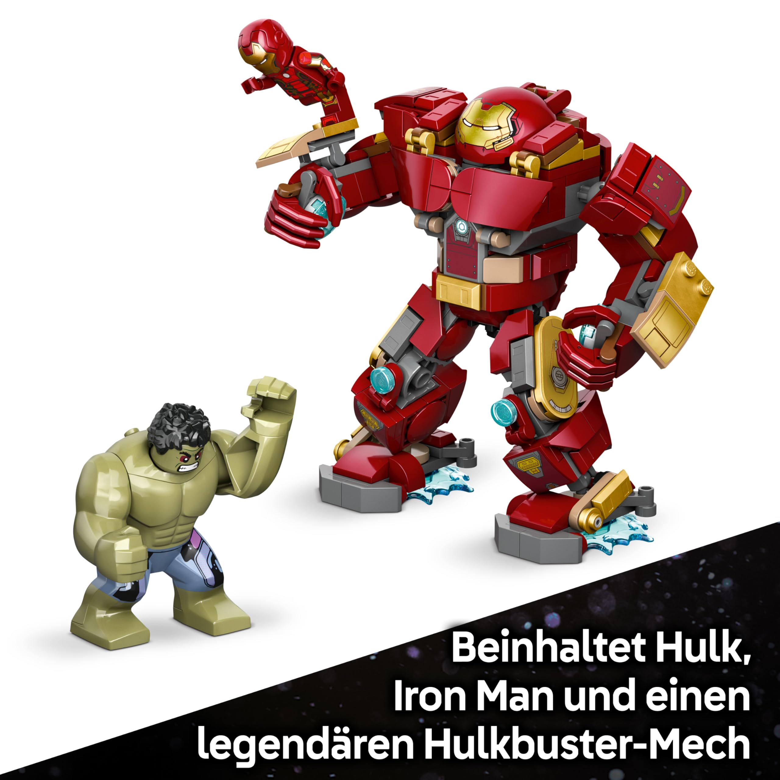 LEGO | Marvel Duell der Giganten: Hulkbuster vs. Hulk - Superhelden Spielzeug mit Actionfigur und 2 Minifiguren, darunter Iron Man - Avengers Geschenk für Jungen ab 9 Jahren, Mädchen und Fans - 76343 6
