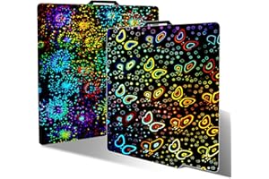 Sahvaim 257x257mm3D Printer Build Plate for Bambu Lab A1/X1C/X1/X1E/P1P/P1S,Double Sided Fireworks+Butterfly Spring Steel Sheet Plate,Flexible Removable Platform Bambu A1 3D Printer Plate.