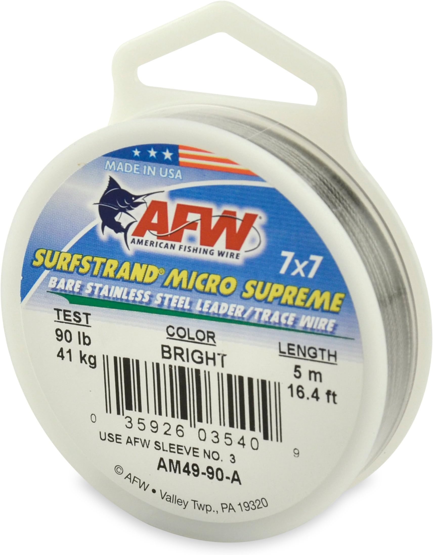 American Fishing Wire Surfstrand Micro Supreme Bare 7x7 Stainless Steel Leader Wire