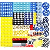 AIMATRIX 184PCS Gear and Axle Set for Technic Parts Compatible with Major Brand Bulding Block, DIY Gears Assortment Pack(Conn