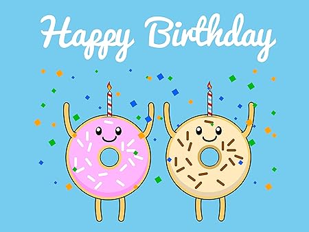 Amazon Happy Birthdayドーナツ絵文字カードアイコンビニールデカールステッカー 8 Wide 外装 エアロパーツ 車 バイク