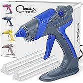 Full Size Hot Glue Gun for Construction, DIY & Crafts, Chandler Tool 60W High Temp Large Glue Gun with Stand-Up base & 12 Glu