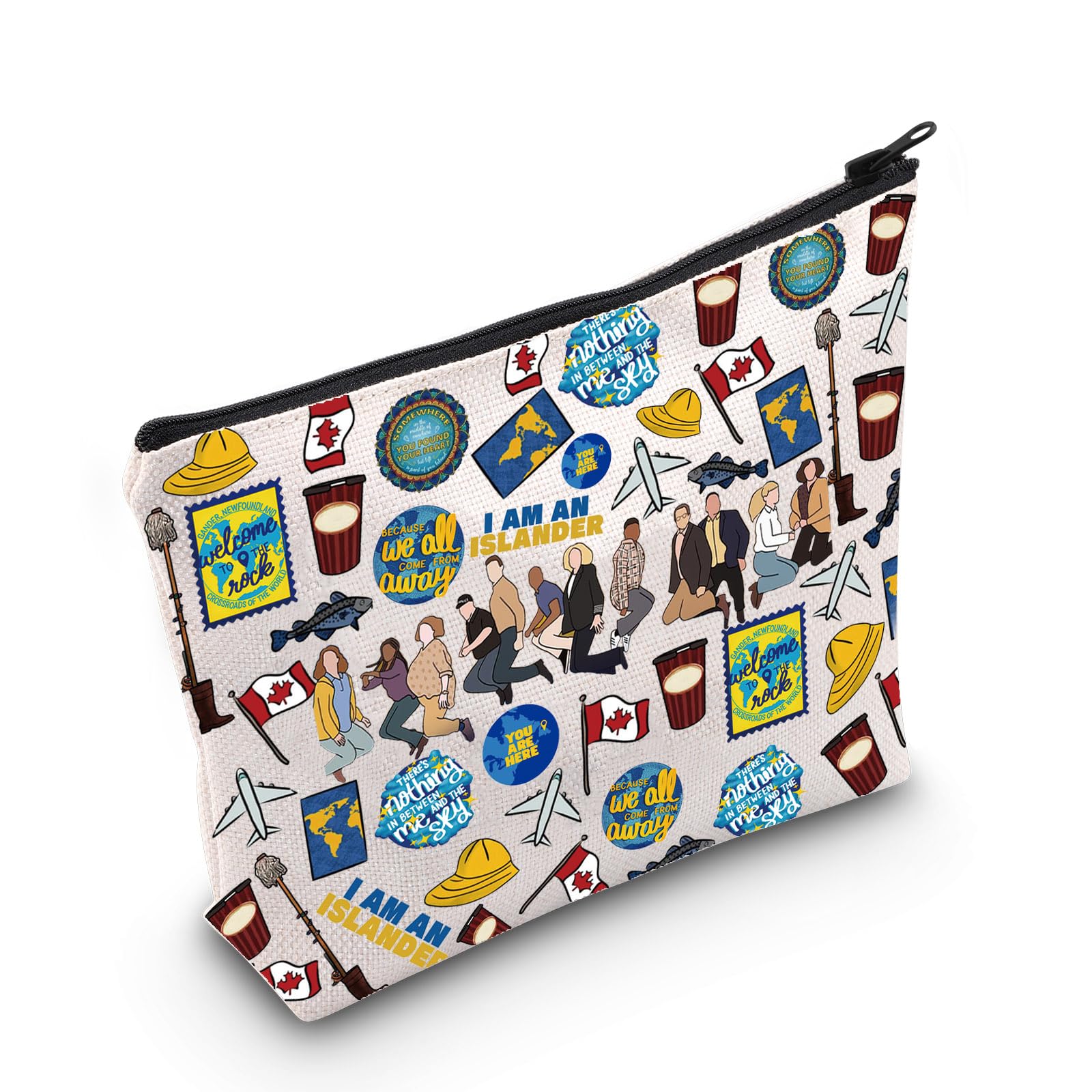 WZMPA Beverley & Claude Musical Makeup Bag Beverley Fans Gift Beverley & Bonnie Theatre Zipper Pouch Bag For Musical Lover, we all away, Fit