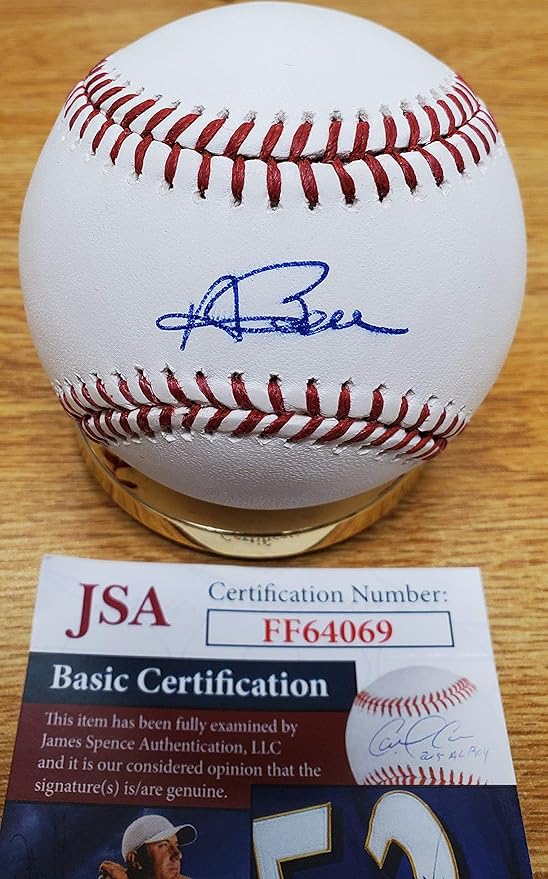 andrew benintendi autographed baseball