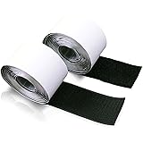 XFasten Adhesive Hook and Loop, Black, 2-Inch x 10-Foot Water-Resistant, Sewing Compatible and Wear and Tear Resistant