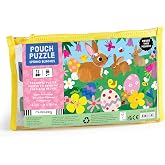 Mudpuppy - Spring Bunnies 12 Piece Pouch Puzzle for Kids | Ages 2+, Perfect for Travel, Reusable Pouch, Large Pieces, Bunny T