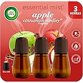 Air Wick Essential Mist Diffuser Oil Refill, Apple Cinnamon Medley, 3 Count | Apple Cinnamon Medley Diffuser Oil refills , infused with essential oils create a cozy fall scent for your home air freshener