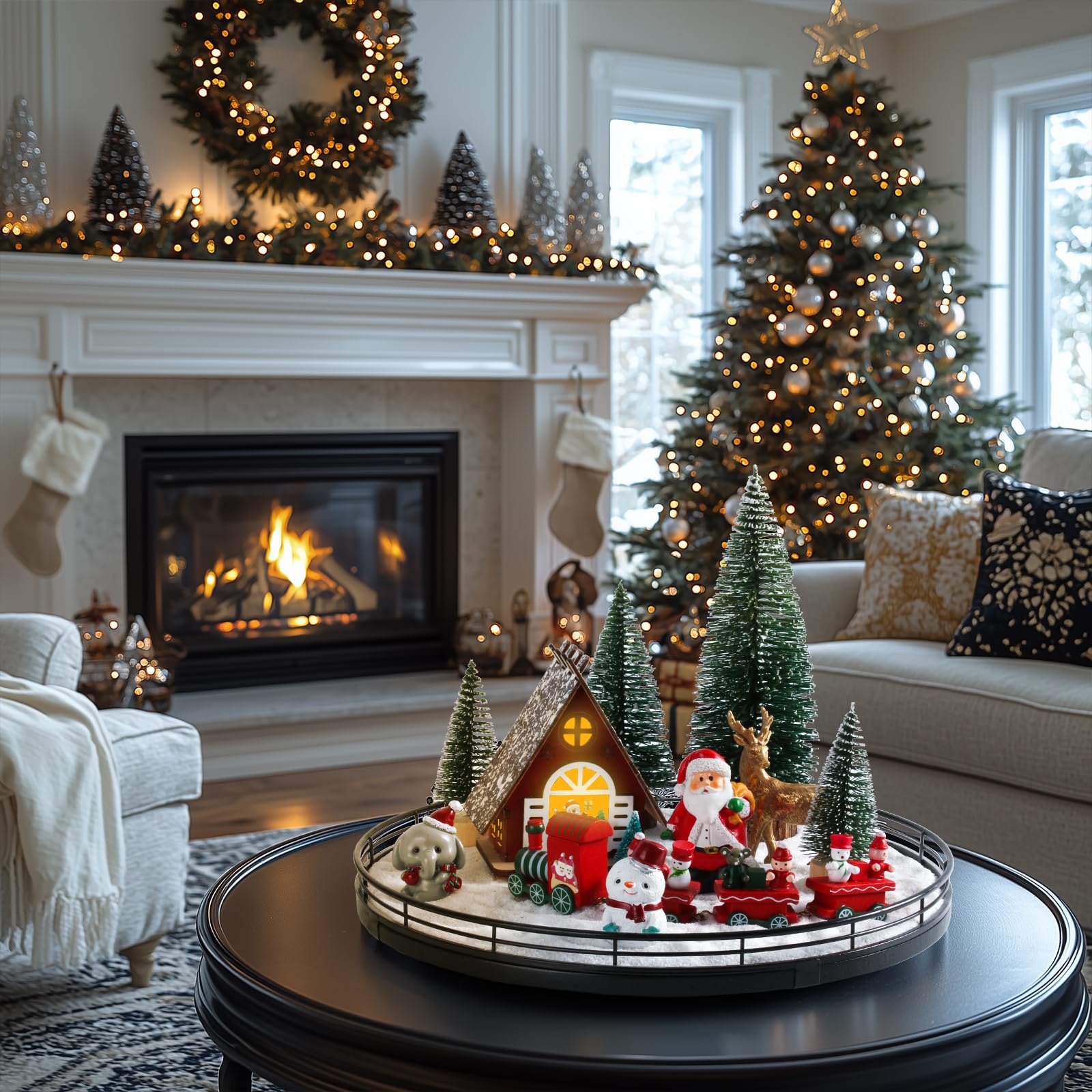 Christmas Village Lazy Susan