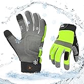 Vgo... 1Pair 5℃/41°F Winter Work Gloves Men, Cold Weather Waterproof Safety Work Gloves,Cold Storage or Freezer Glove