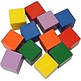 HABA Baby's First Basic Block Set - 12 Colorful Wooden Cubes (Made in Germany)