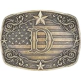 Flipslo Western Belt Buckle for Men Women Initial Letter A to Z Cowboy Belt Buckle Texas Buckle hebillas vaqueras para hombre