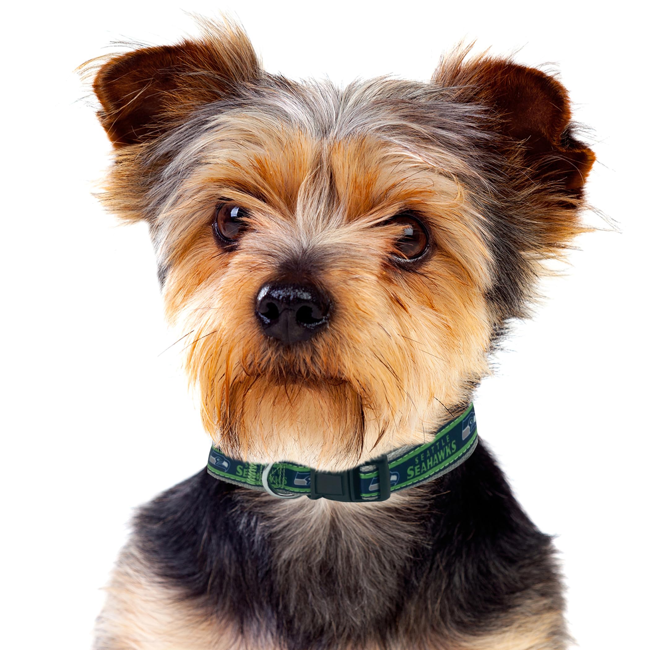 Pets First Seattle Seahawks Dog Collar, X-Large SUPER TOUGH with Anti-Open Safety Lock Button
