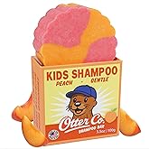 Otter co. Kids Gentle Peach Shampoo Bar – Tear Free Toddler Shampoo – Sulfate Free & Non Toxic – Made with Organic Ingredients – Vegan, Cruelty Free, Natural & Hydrating for All Hair, Made in USA
