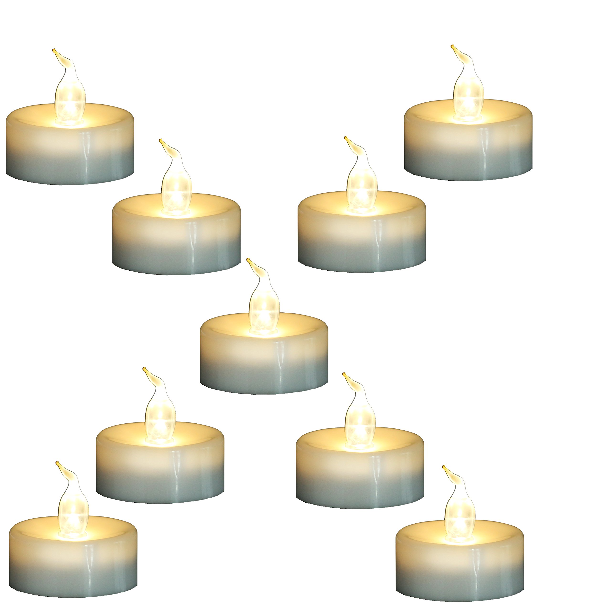 Innovator High Capacity Battery Powered Led Flameless tealight Candles ,with Remote and Timer for Outdoor, Indoor, Thankgiving Days, Christmas Day (Warm White 12pcs)