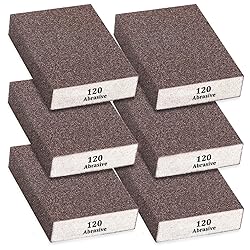 Tnisesm 6Pcs Sanding Blocks 120 Grits Sanding