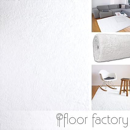 Floor Factory Weicher Hochflor Shaggy Teppich Privilege Weiss