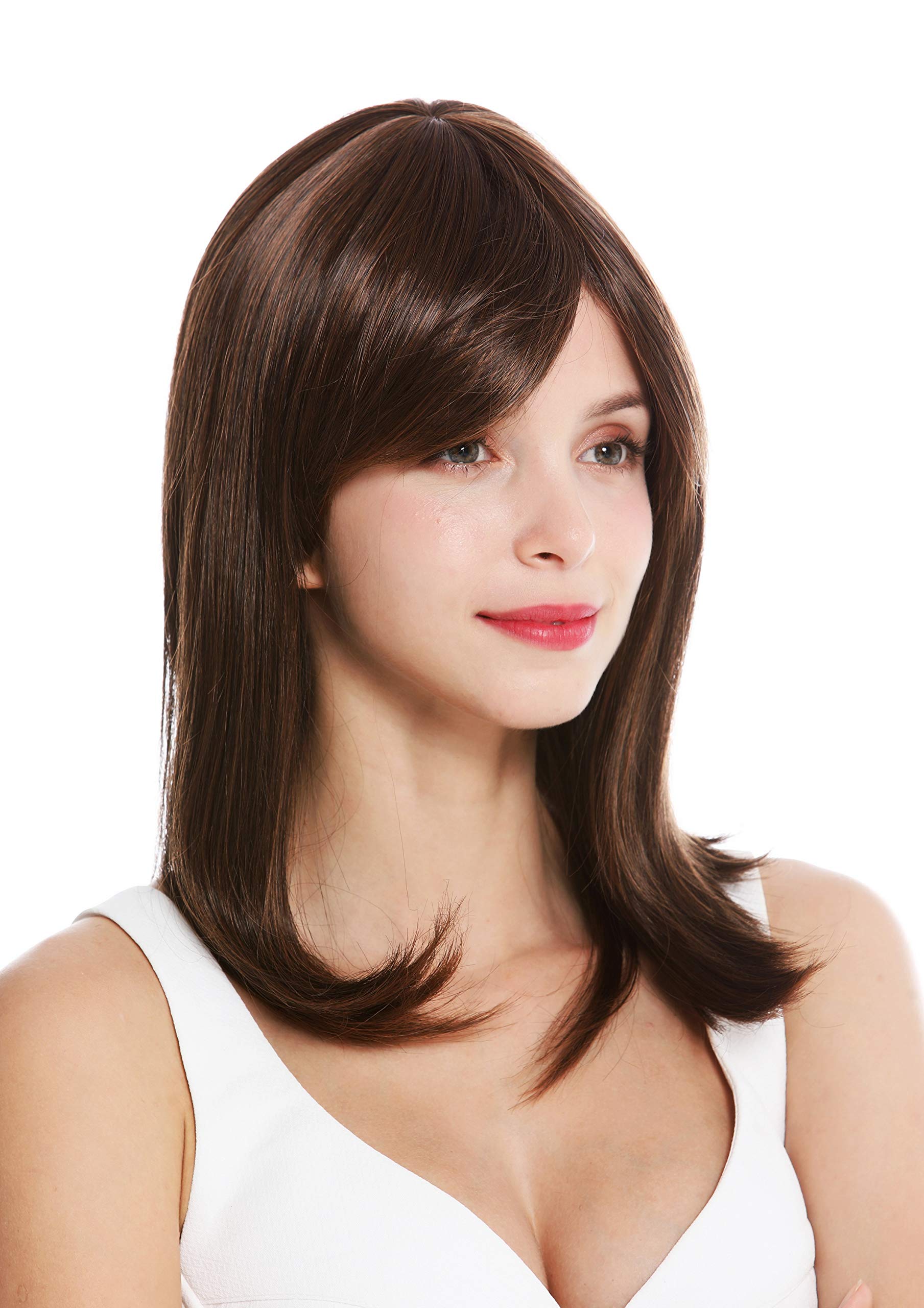 WIG ME UP - GFW2626-2-30 women's quality wig medium length sleek parting brown dark brown mix